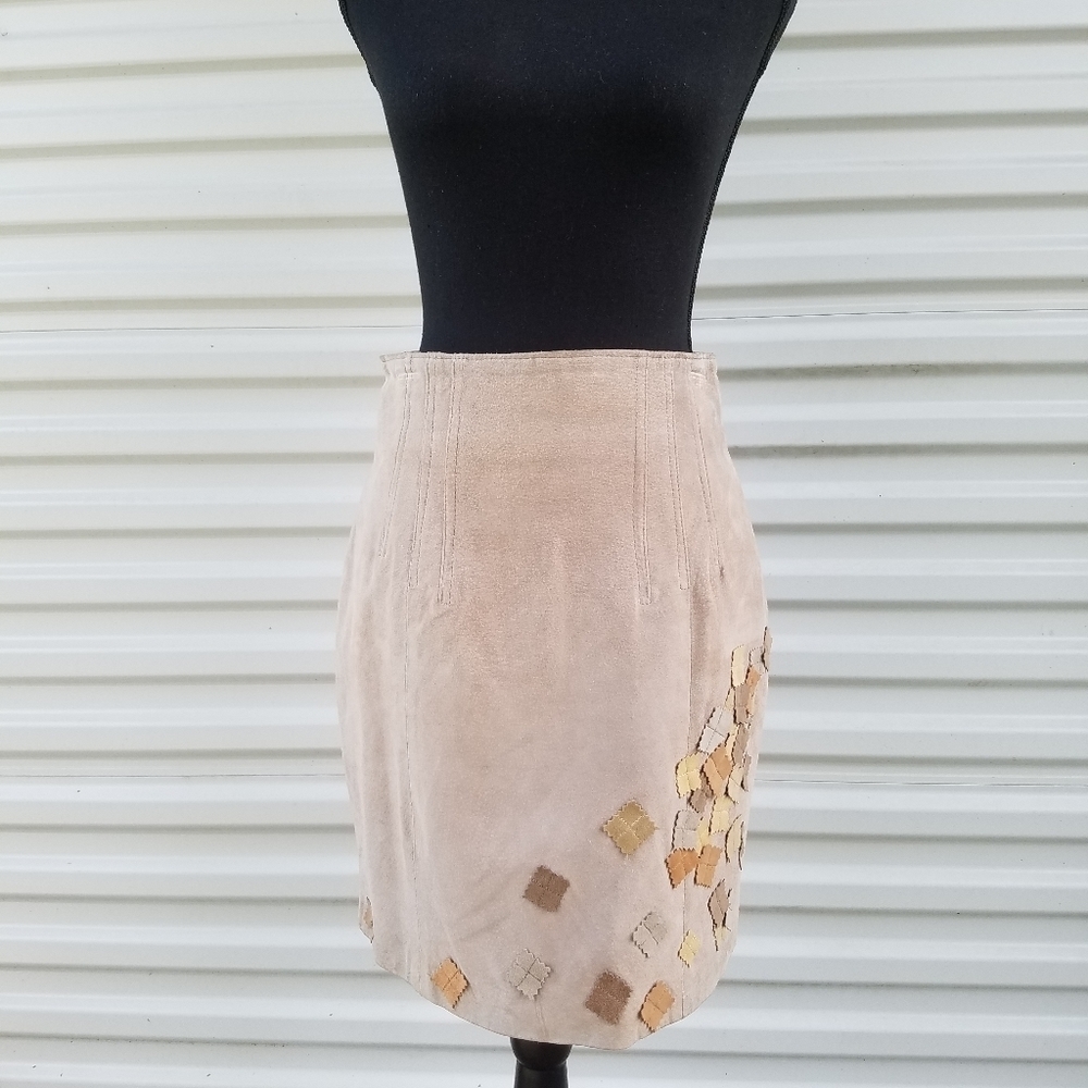 Vitage compagnie international Express leather  skirt